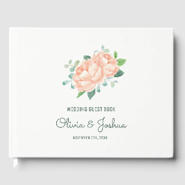 Peach Peony Wedding Gästebuch