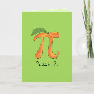 Peach Pi Grußkarte Karte