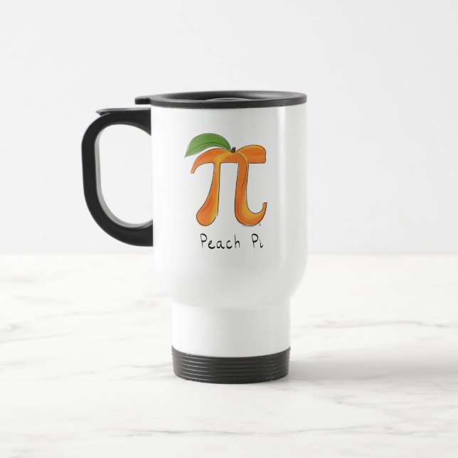 Peach Pi Niedlich Mathe Pi Day Coffee Travel Mug Reisebecher (Links)