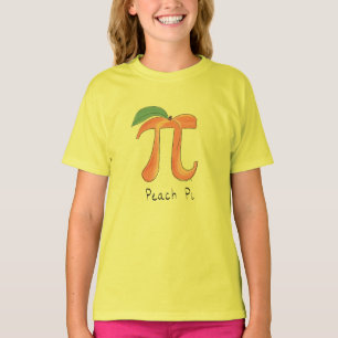 Peach Pi Niedlich Mathe Pi Day Kindermädchen T - S T-Shirt
