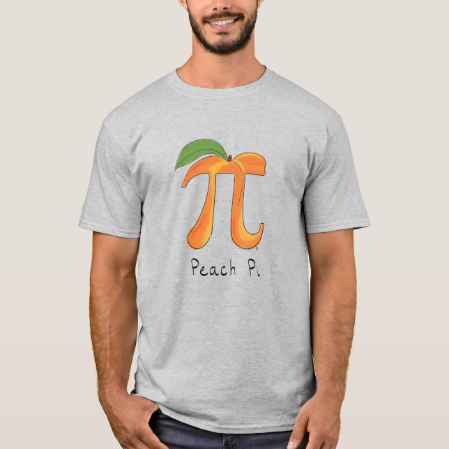 Peach Pi Niedlich Mathe Pi Day T - Shirt der Männe (Vorderseite)