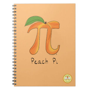 Peach Pi Niedlich Mathematik Pi Day Notebook Notizblock