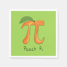 Peach Pi Niedlich Mathematik Pi Day Party Napkins Serviette