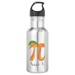 Peach Pi Symbol Math Lehrer Edelstahlflasche