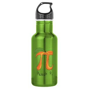 Peach Pi Symbol Math Lehrer Edelstahlflasche