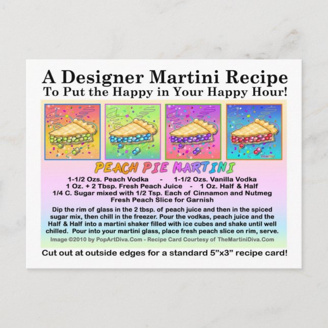 Peach Pie Martini Rezept Karte (Vorderseite)