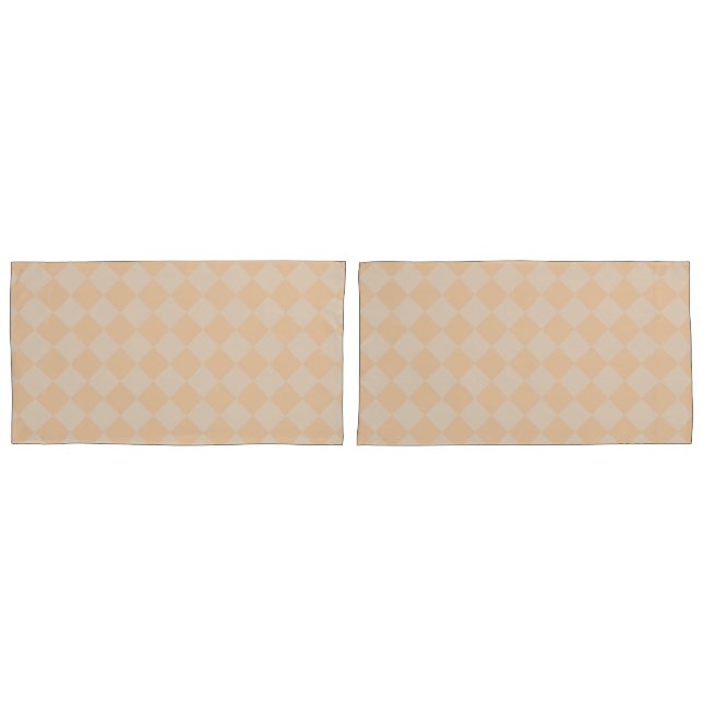 Peach Pillowcases Diamond Pattern HAMbyWG Kissenbezug (Vorderseite-Set)