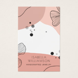 Peach Pink Blume Sketch Earring Display Card