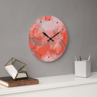 Peach Pink Coral Rounded Squares Art Muster