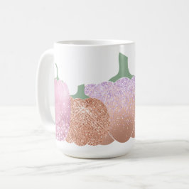 PEACH & PINK GLITZER SEHEN AUTUMN PUMPKINS KAFFEETASSE