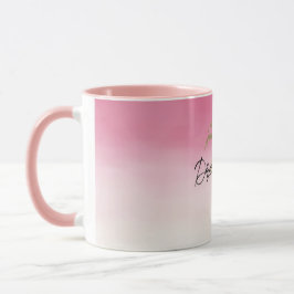 Peach Pink Gold Tropical Palm Tree Tasse
