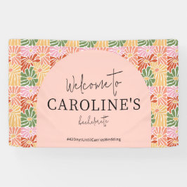 Peach Pink Groovy Abstrakt Banner