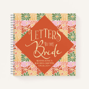 Peach Pink Groovy Abstrakt Notizbuch