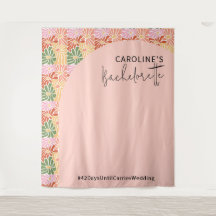 Peach Pink Groovy Abstrakt