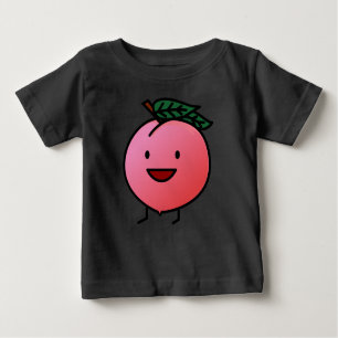Peach Pink Happy lächelnd Design Bro Baby T-shirt