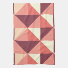 Peach Pink Lila Triangle Geometrie Geschirrtuch