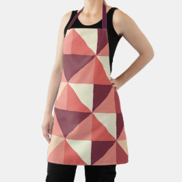 Peach Pink Lila Triangle Geometrie Schürze