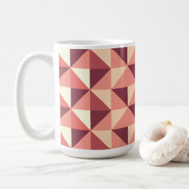 Peach Pink Lila Triangle Geometrisches Muster Kaffeetasse