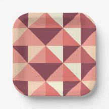 Peach Pink Lila Triangle Geometrisches Party