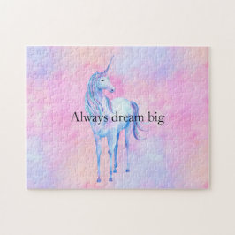 Peach Pink Lila Unicorn Puzzle