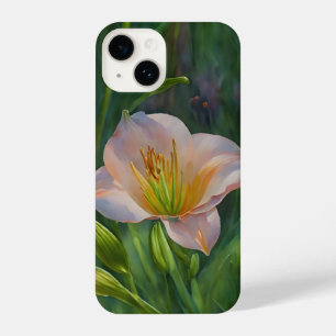 Peach Pink Tropical Liege Blume Art Phone Case iPhone 14 Hülle