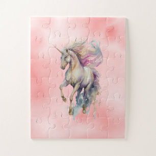 Peach Pink Unicorn Dream Puzzle