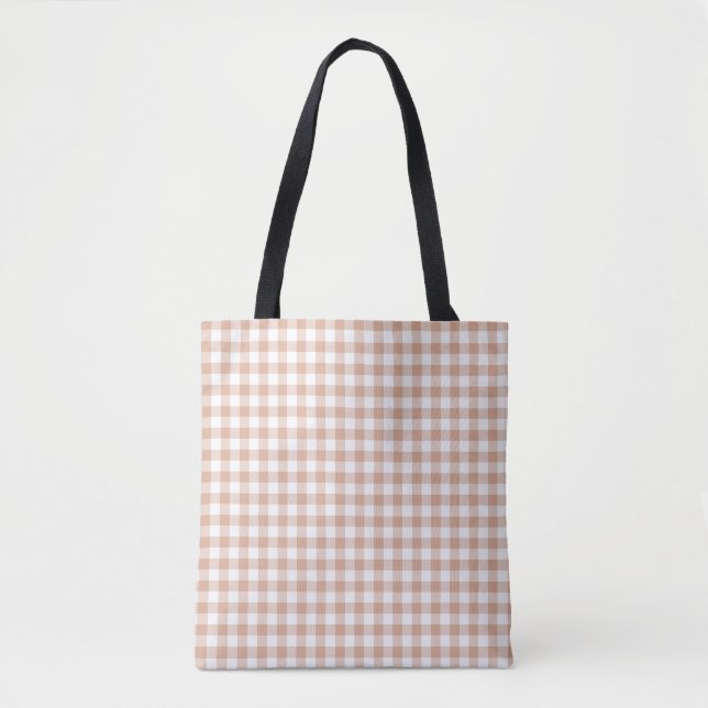 Peach Plaid Gingham Retro Color (Vorderseite)