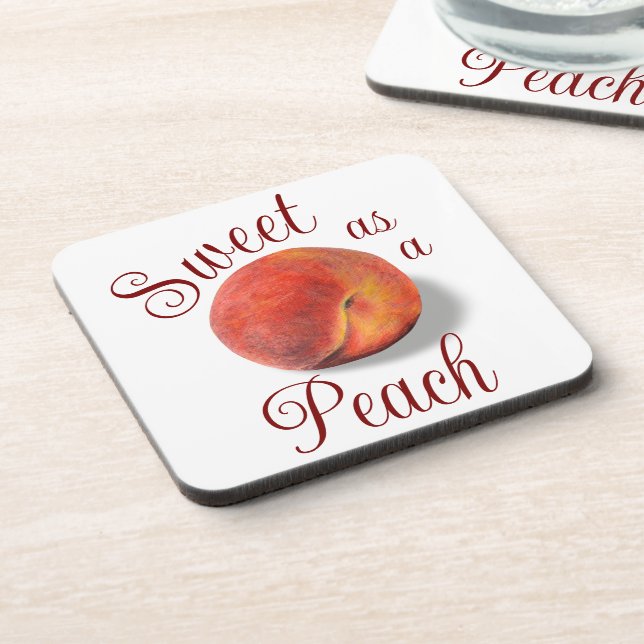 Peach Plastic Untersetzer (Linke Seite)