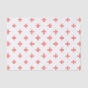 Peach polka Kreuze auf weiß Seidenpapier