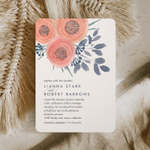 Peach Poppies Moderne Blumenhochzeit