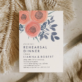 Peach Poppies Probe Dinner Einladung