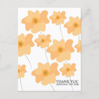 Peach Poppy Floral Hand Drawing Danke
