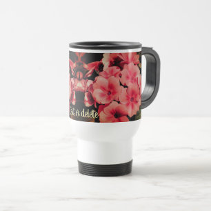 Peach Primrose Blume Personalisiert Reisebecher