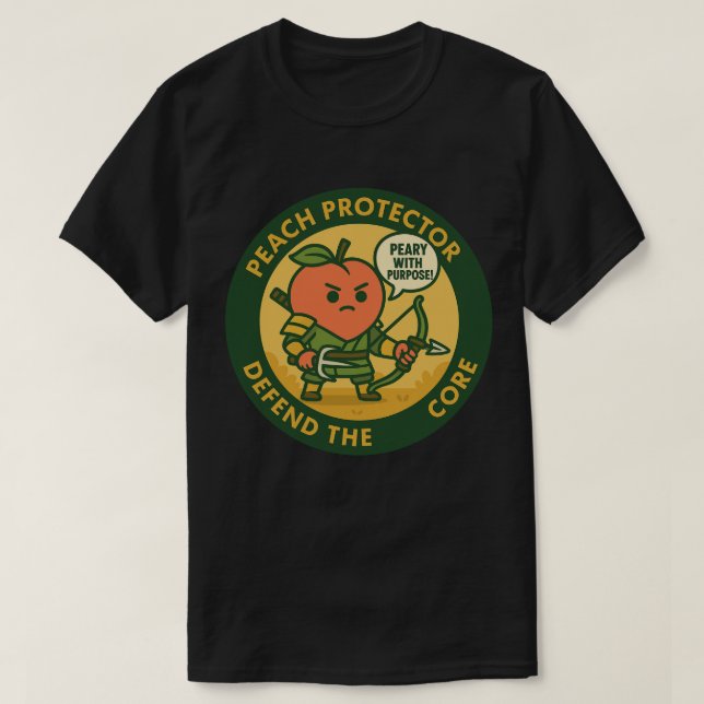 Peach Protector Defend The Core  T-Shirt (Design vorne)
