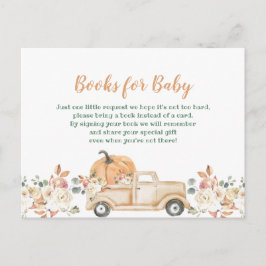 Peach Pumpkin Rustikal Floral Truck Books for Baby Postkarte