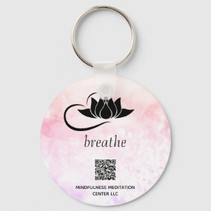 *~* Peach QR - BREATHE Lotus Branding SWAG Schlüsselanhänger