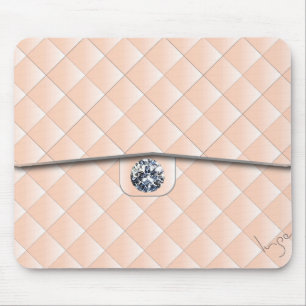 Peach Quilt Muster mit einem Diamant Mousepad