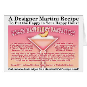 Peach Raspberry Parfait Martini Rezept Card