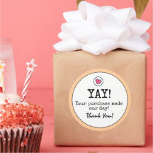 Peach Retro mit Herz Business Vielen Dank