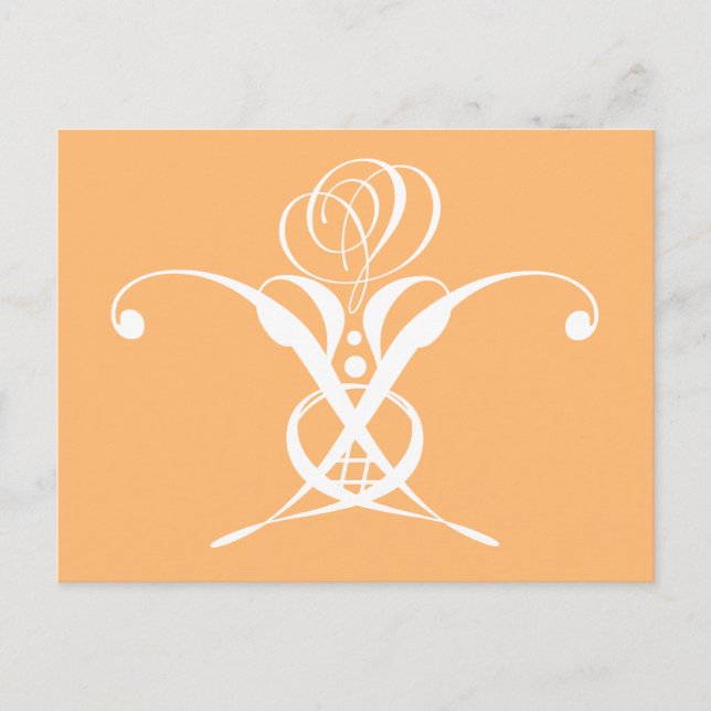 Peach Retro Weiße Geblüht Rose Postkarte (Vorderseite)