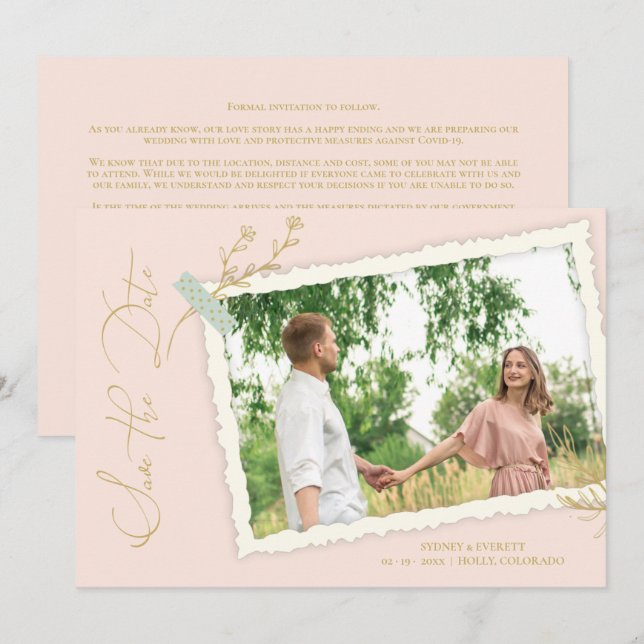 Peach Romantic Vintage Photo Album Scrapbook (Vorne/Hinten)