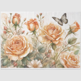 Peach-Rose 18b Dekoupage Tissue Paper Seidenpapier