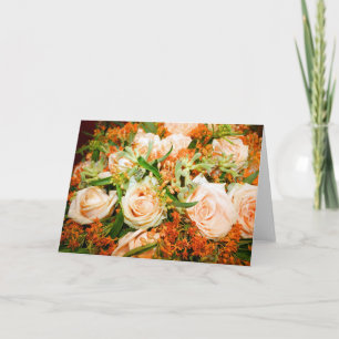 Peach Rose Bouquet Karte