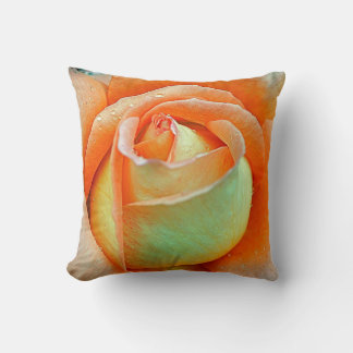 Peach Rose Bud Cushion Theme Kissen