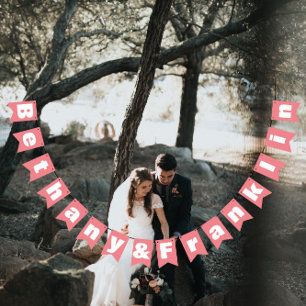 Peach Rose Bud Peachy Coral Wedding Wimpelkette