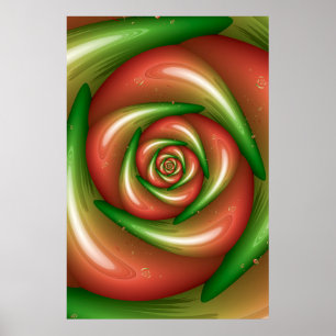 Peach-Rose-Design Poster