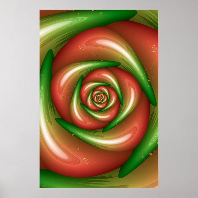 Peach-Rose-Design Poster (Vorne)