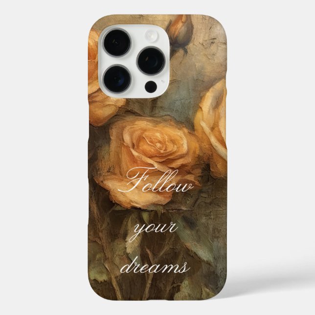 Peach Rose Floral Romantik Case-Mate iPhone Hülle (Rückseite)