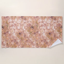 Peach Rose Glitzer Giraffe Drucken Strandtuch