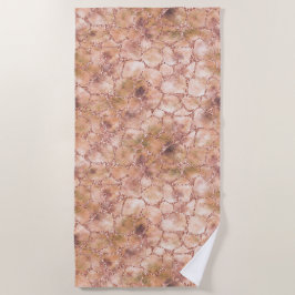 Peach Rose Glitzer Giraffe Drucken Strandtuch